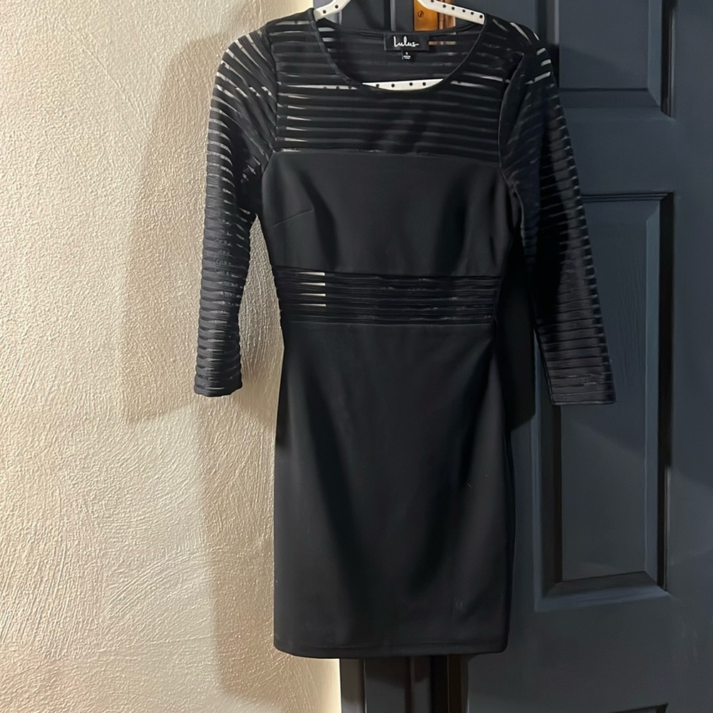 Black mini dress